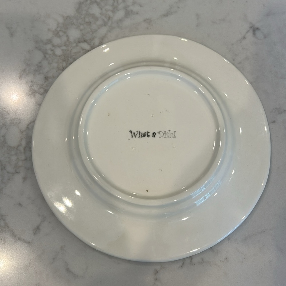 Birthday Plate with Pink Stripes and name Olivia. Never used - Picture 2 of 2
